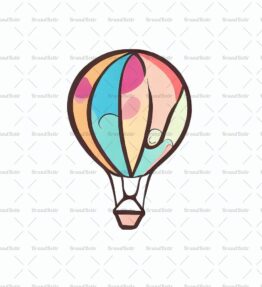 Verspielter Heißluftballon
